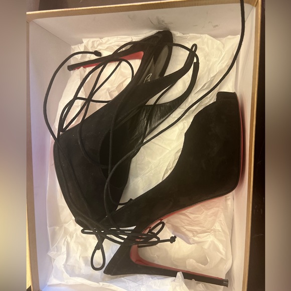 Christian Louboutin 👠 black suede laced up ankle - Picture 6 of 6